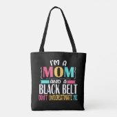 Black Belt Karate Jiu Jitsu Martial Arts Mom Tote Bag (Achterkant)