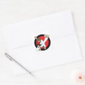 Black Belt Karate/Ninja Brunette Boy Sticker (Envelop)