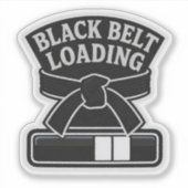 Black Belt Loading... Sticker (Voorkant)