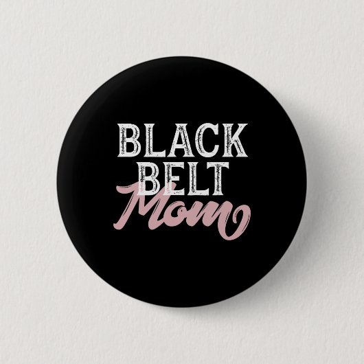 Black Belt Mam Ronde Button 5,7 Cm (Voorkant)