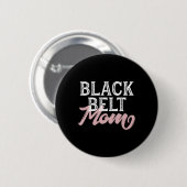Black Belt Mam Ronde Button 5,7 Cm (Voorkant /achterkant)