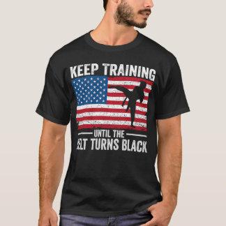 Black Belt Martial Art Training Karate Mannen US F T-shirt