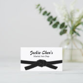 Black Belt Master Martial Arts Dojo Professional Visitekaartje (Staand voorkant)