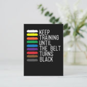 Black Belt Motivation Taekwondo Jiu Jitsu Karate Briefkaart (Staand voorkant)