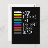 Black Belt Motivation Taekwondo Jiu Jitsu Karate Briefkaart (Voorkant / Achterkant)