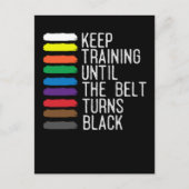 Black Belt Motivation Taekwondo Jiu Jitsu Karate Briefkaart (Voorkant)