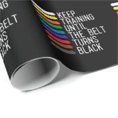 Black Belt Motivation Taekwondo Jiu Jitsu Karate Cadeaupapier (Rol Hoek)