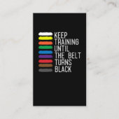 Black Belt Motivation Taekwondo Jiu Jitsu Karate Visitekaartje (Voorkant)
