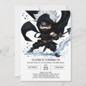 Black Belt Ninja Training Kinderen Verjaardag Kaart (Voorkant)
