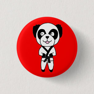 Black Belt Panda Beer Button