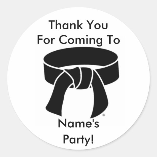 Black Belt Party Stickers (Voorkant)