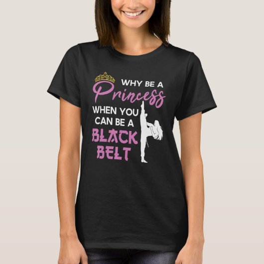 Black Belt Princess  Karate Girl T-shirt (Voorkant)