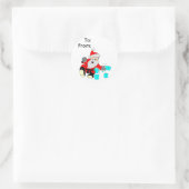 Black Belt Santa Gift Labels voor vechtsporten (Tas)