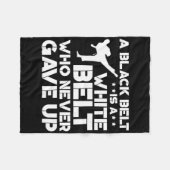 Black Belt Shirten Taekwondo Karate Gift Fleece Deken (Voorkant (Horizontaal))