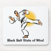 Black Belt State of Mind Mousepad, stijl 2 Muismat (Voorkant)