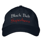 Black Belt Superhero Baseball Pet (Voorkant)