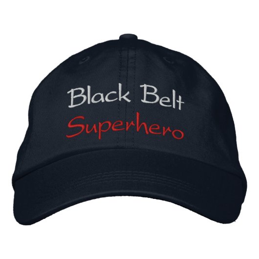 Black Belt Superhero Baseball Pet (Voorkant)