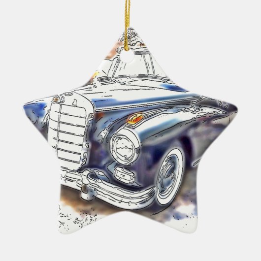 Black Benz Keramisch Ornament (Voorkant)