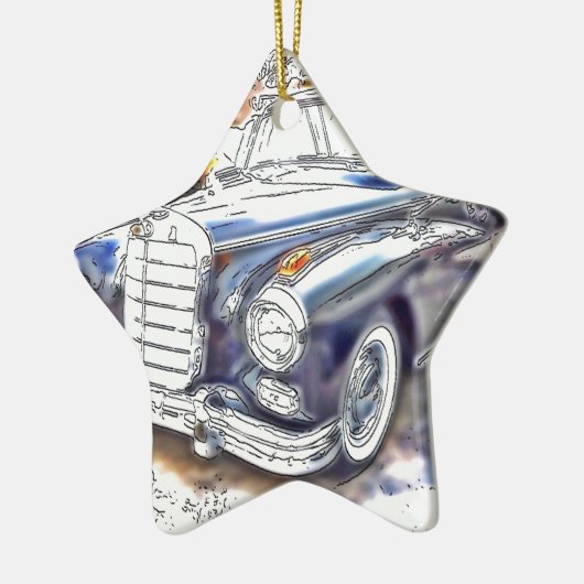 Black Benz Keramisch Ornament (Links)