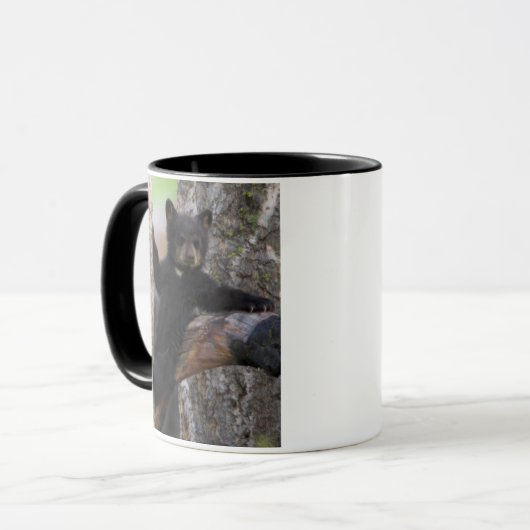 Black Beren Cub Lounging Mok (Voorkant links)