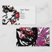 BLACK BERRIES SWIRLS metallic parel Visitekaartje (Voorkant / Achterkant)