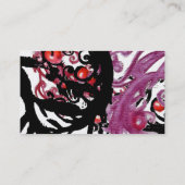 BLACK BERRIES SWIRLS metallic parel Visitekaartje (Achterkant)