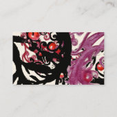 BLACK BERRIES SWIRLS metallic room Visitekaartje (Achterkant)