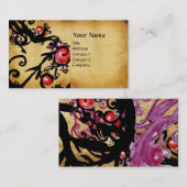 BLACK BERRIES ZWIRLS parchment Visitekaartje (Voorkant / Achterkant)