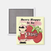 Black Berry 1e verjaardag T-shirts en geschenken Magneet (Voorkant / Achterkant)