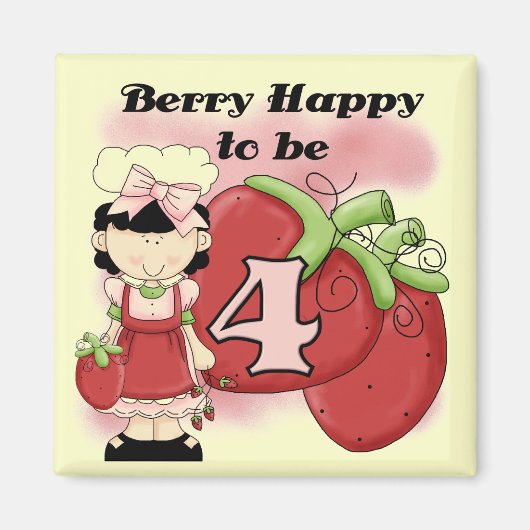 Black Berry 4e verjaardag Tshirts en geschenken Magneet (Voorkant)