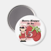 Black Berry Happy 5th Verjaardag Tshirts en gesche Magneet (Voorkant / Achterkant)