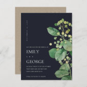 BLACK BERRY LEAFY FOLIAGE GREENERY BEWAREN DE DATU AANKONDIGINGSKAART (Voorkant / Achterkant)