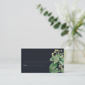 BLACK BERRY LEAFY FOLIAGE GREENERY PLACE CARDS VISITEKAARTJE (Staand voorkant)