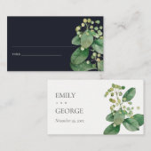 BLACK BERRY LEAFY FOLIAGE GREENERY PLACE CARDS VISITEKAARTJE (Voorkant / Achterkant)