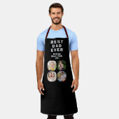 Black Best Dad 4 Photo Collage Familie Vader Schort (Gedragen)