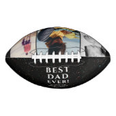 Black Best Dad ever Father's Day 3 Photo Collage American Football (Voorkant)