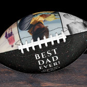 Black Best Dad ever Father's Day 3 Photo Collage American Football