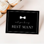 Black Best Man Proposal Kaart