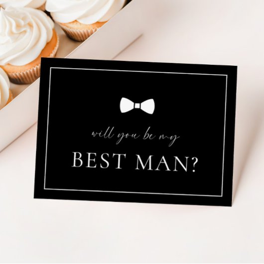 Black Best Man Proposal Kaart