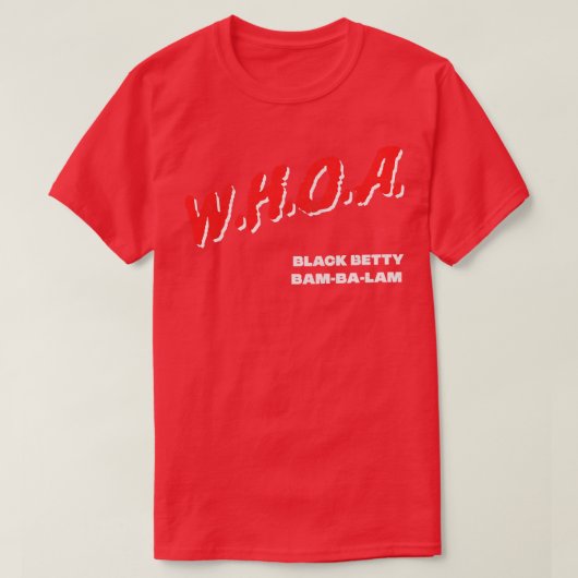 Black Betty Ram Jam 70s Rock T-shirt (Design voorkant)