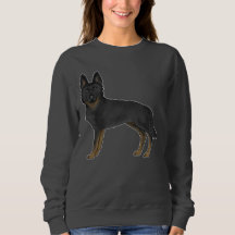Black BiColor German Shepherd Cute Cartoon Dog
