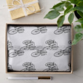 Black Bicycle Silhouette Tissuepapier (Geschenk)