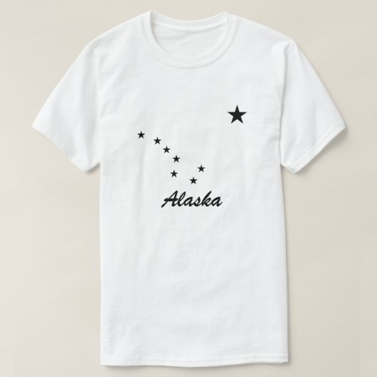 Black Big Dipper Constellation Stars T-shirt (Design voorkant)