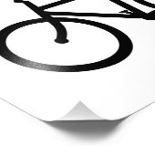 Black Bike Route Foto Afdruk (Hoek)