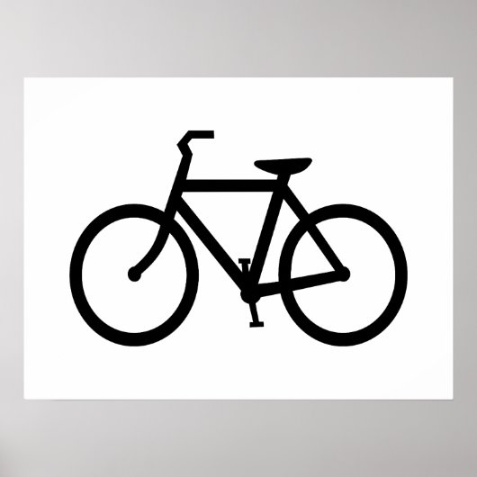 Black Bike Route Poster (Voorkant)