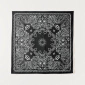 Black Biker Bandanna Wandkleed (Voorkant (horizontaal))