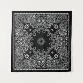 Black Biker Bandanna Wandkleed (Voorkant)