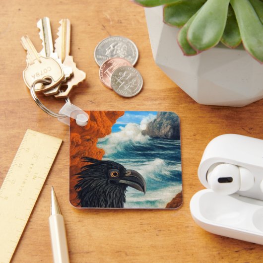 Black Bird Art Sleutelhanger (Bureau)