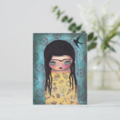 Black Bird Briefkaart (Staand voorkant)