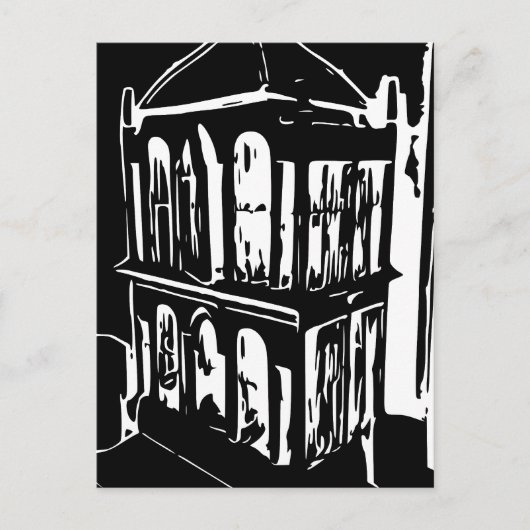 Black Bird Cage Post Kaart (Voorkant)